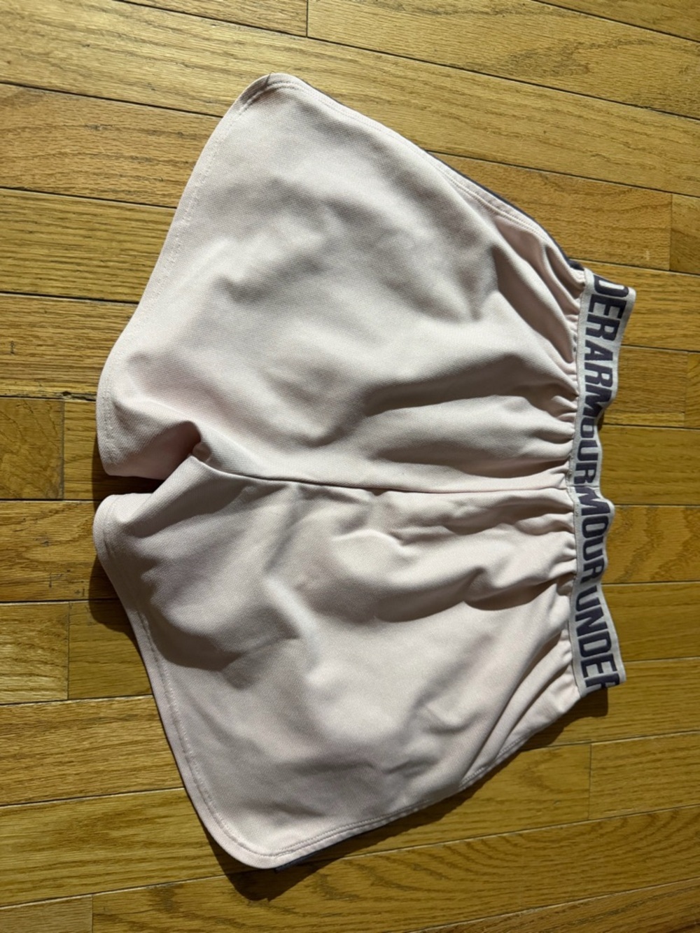 Under Armour Light Pink and Purple Athletic Lined Shorts